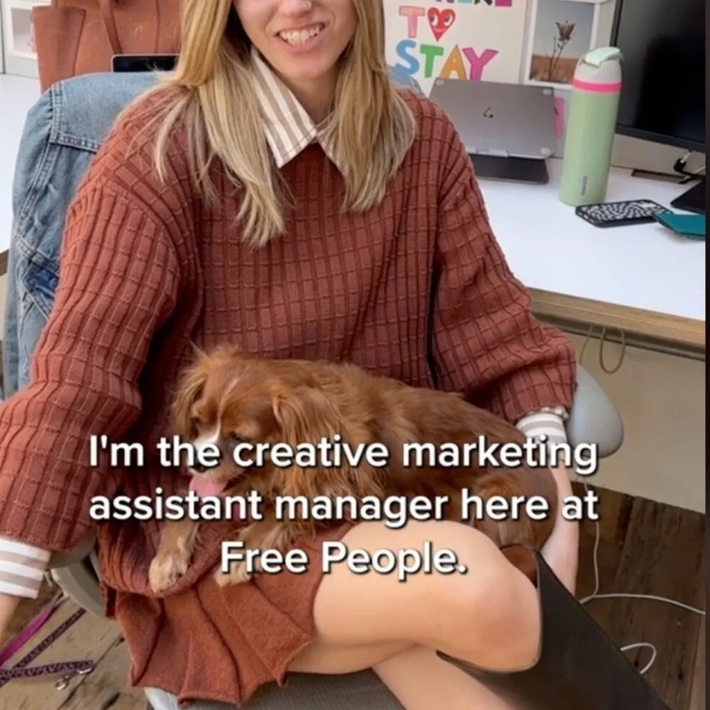 FREE PEOPLE Kenzie Brown Sweater Set S